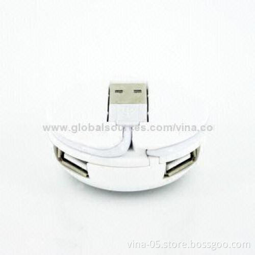 High-speed Mini 4-port USB2.0 Hub Cable for Laptop, PC Computer